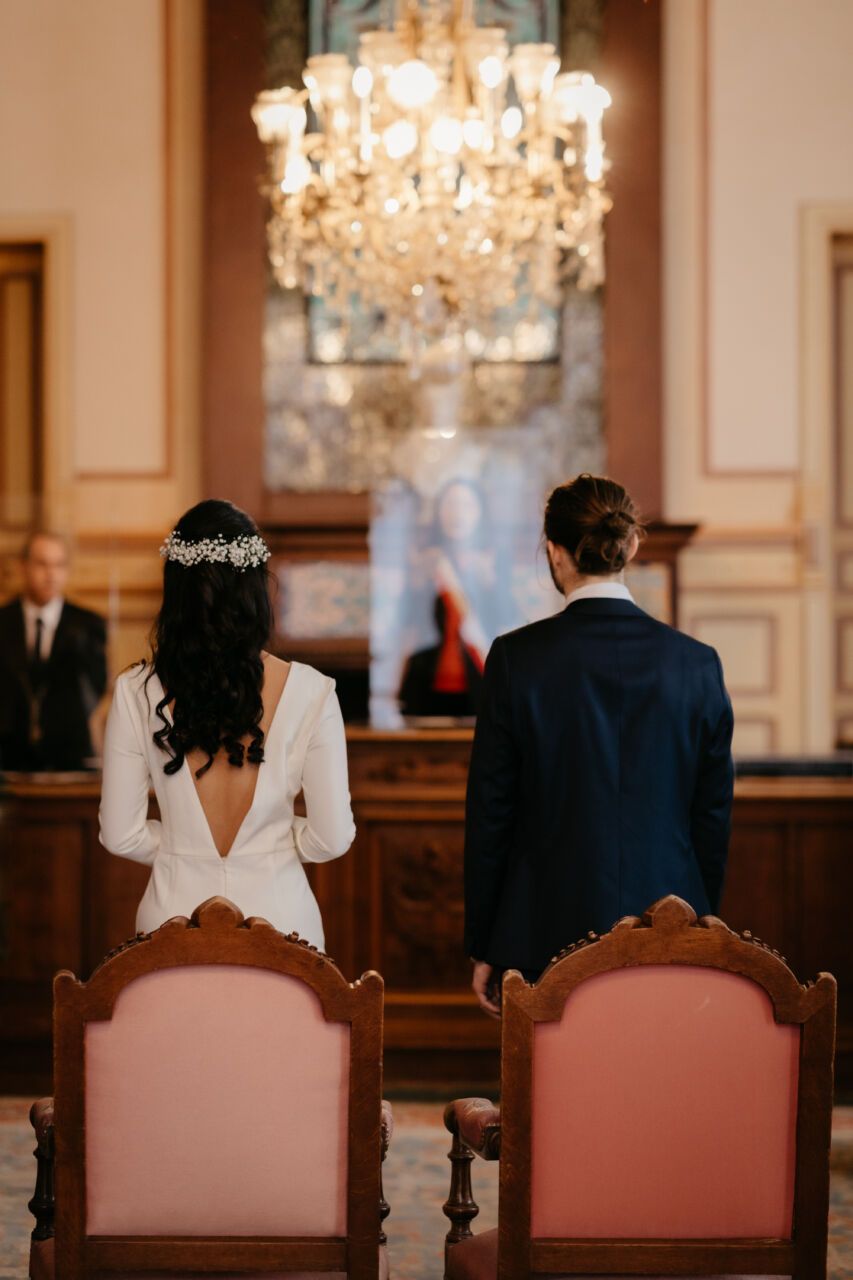 chignon bas mari&eacute;e